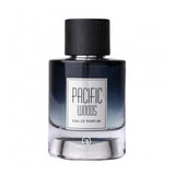 Pacific Woods 100ml Eau de Parfum by Grandeur Elite fragrance packaging front view
