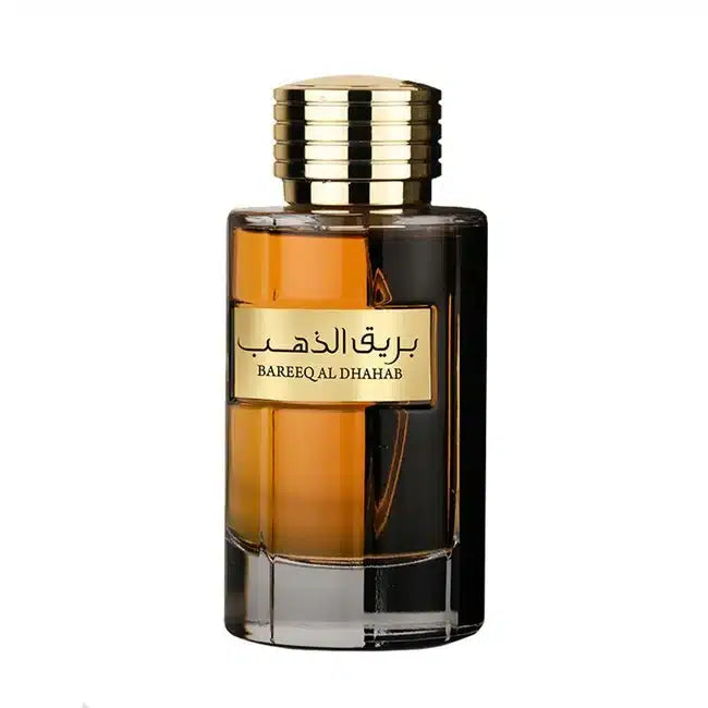 Bareeq Al Dahab 100ml Eau de Parfum by Al Wataniah fragrance packaging front view
