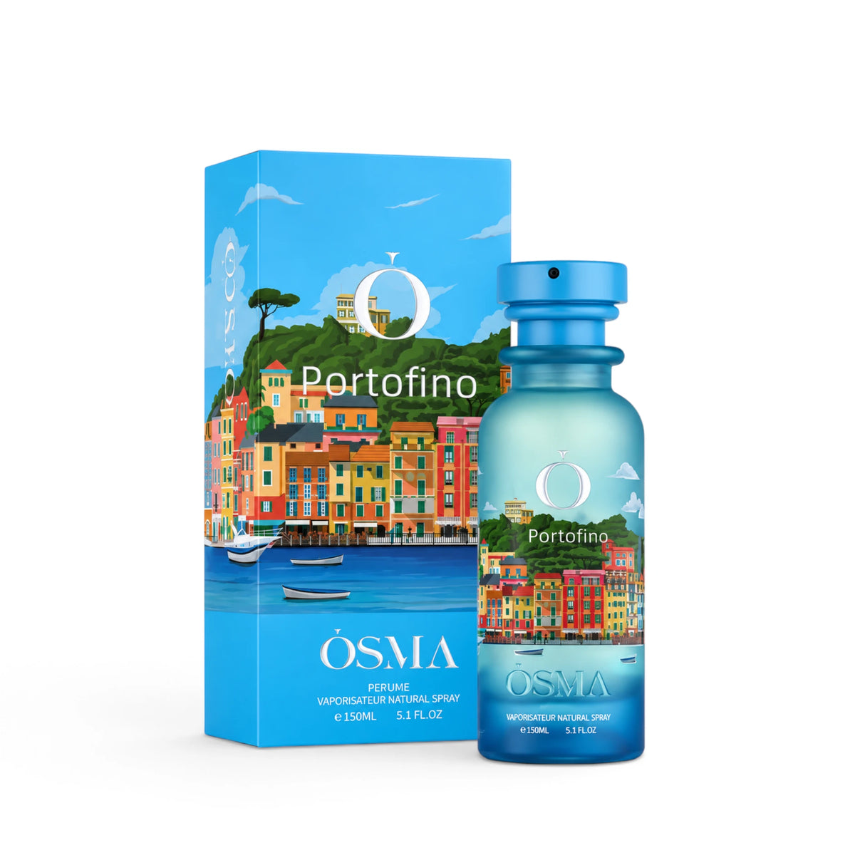 Portofino 150ml Eau de Parfum by Osma bottle and packaging