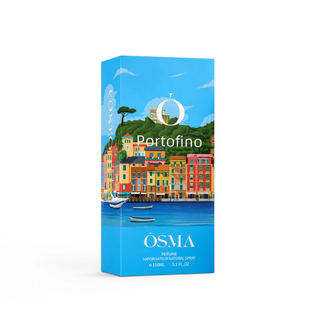 Portofino 150ml Eau de Parfum by Osma packaging close-up