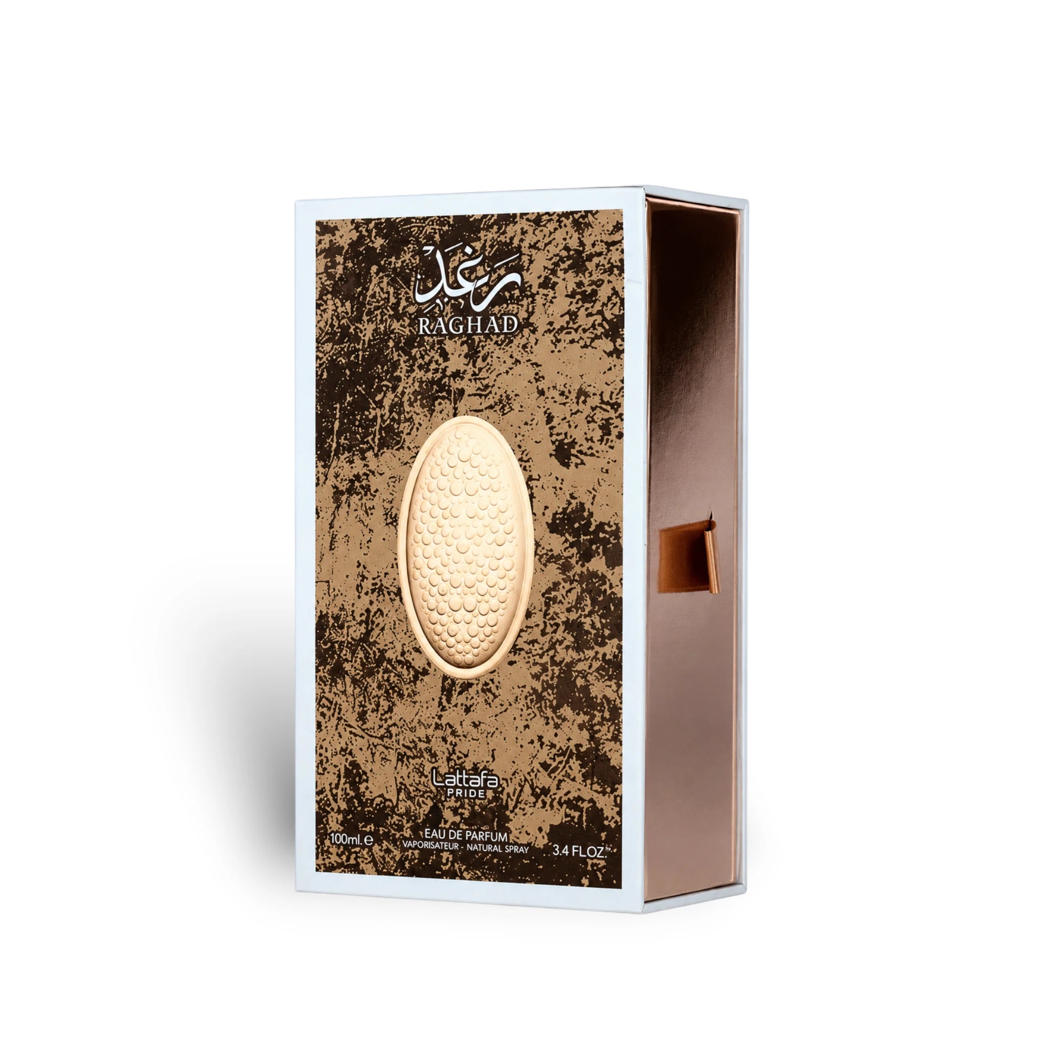 Lattafa Pride Raghad 100ml fragrance presentation