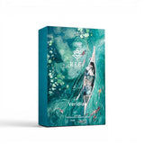 Close-up of REEF Veridian Eau de Parfum packaging