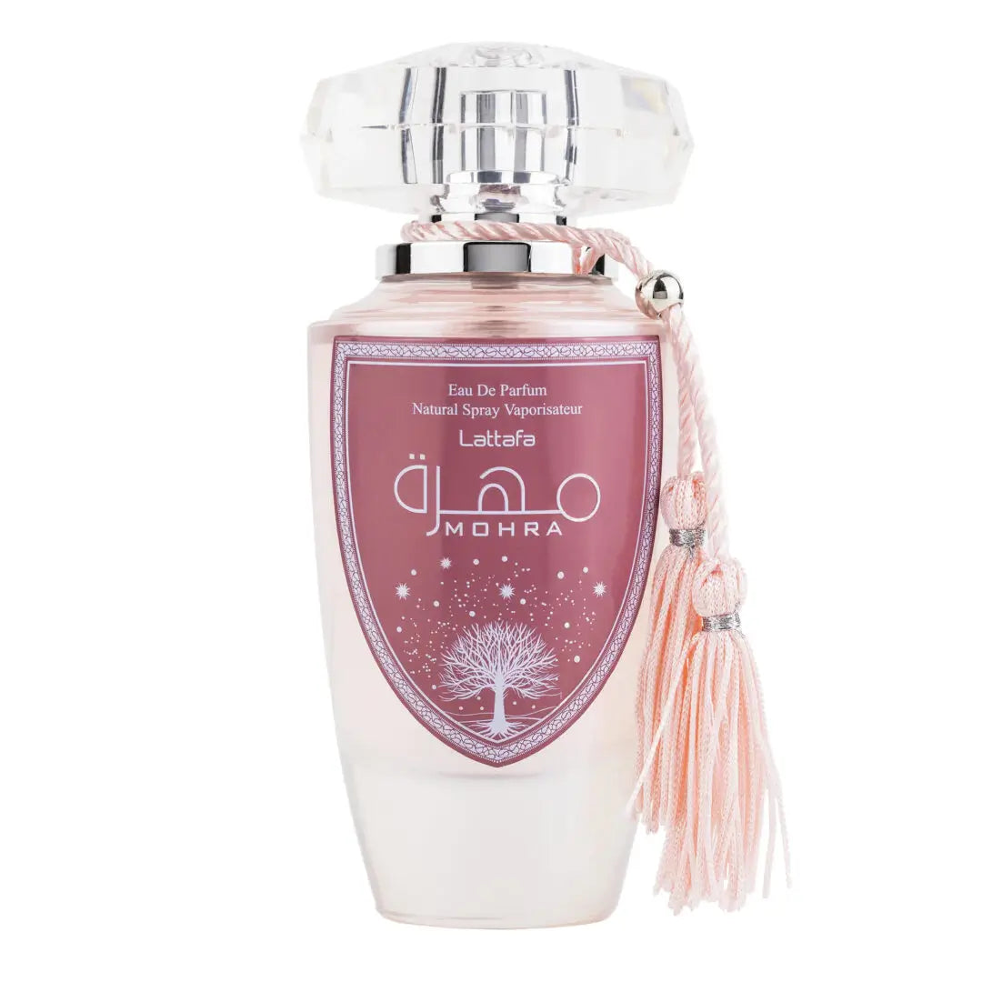 Mohra Silky Rose 100ml Eau de Parfum by Lattafa fragrance packaging front view
