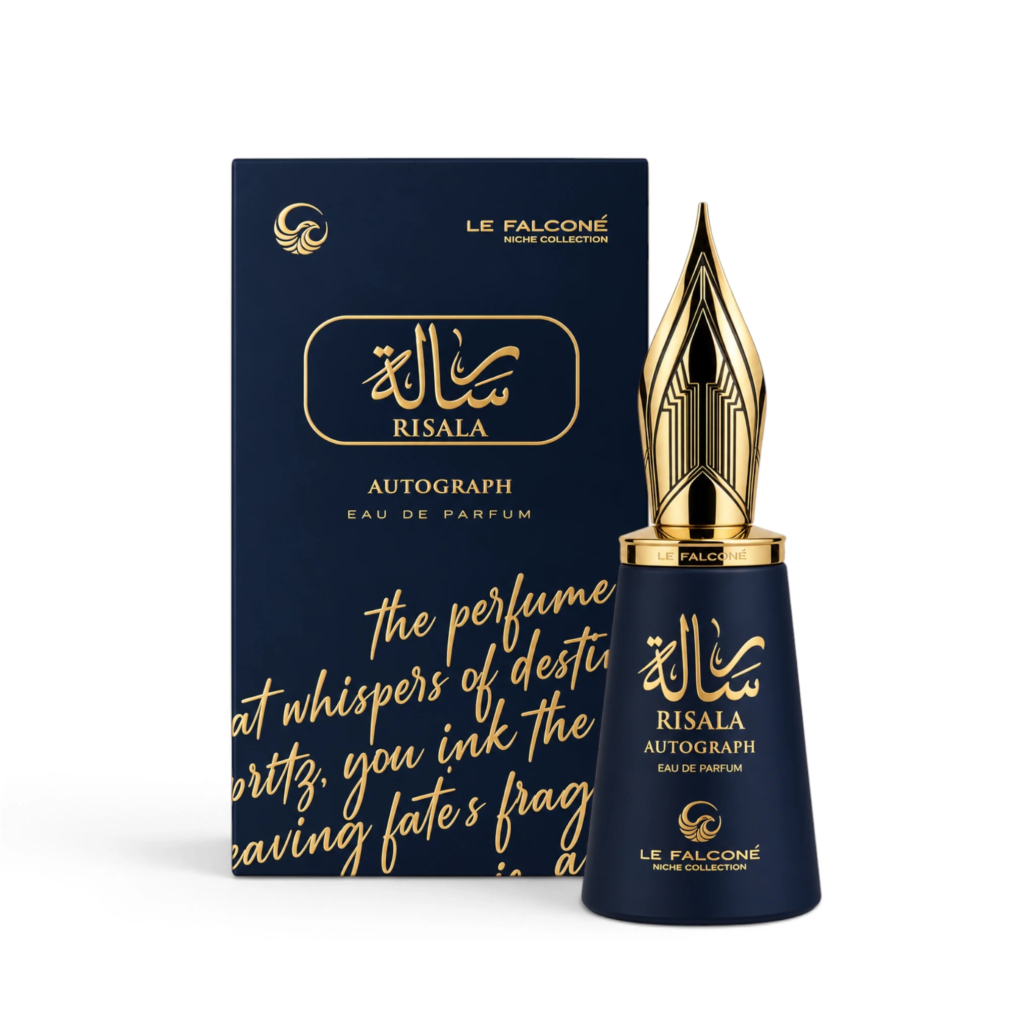 Risala Autograph 100ml Eau de Parfum by Le Falconé front view bottle and box