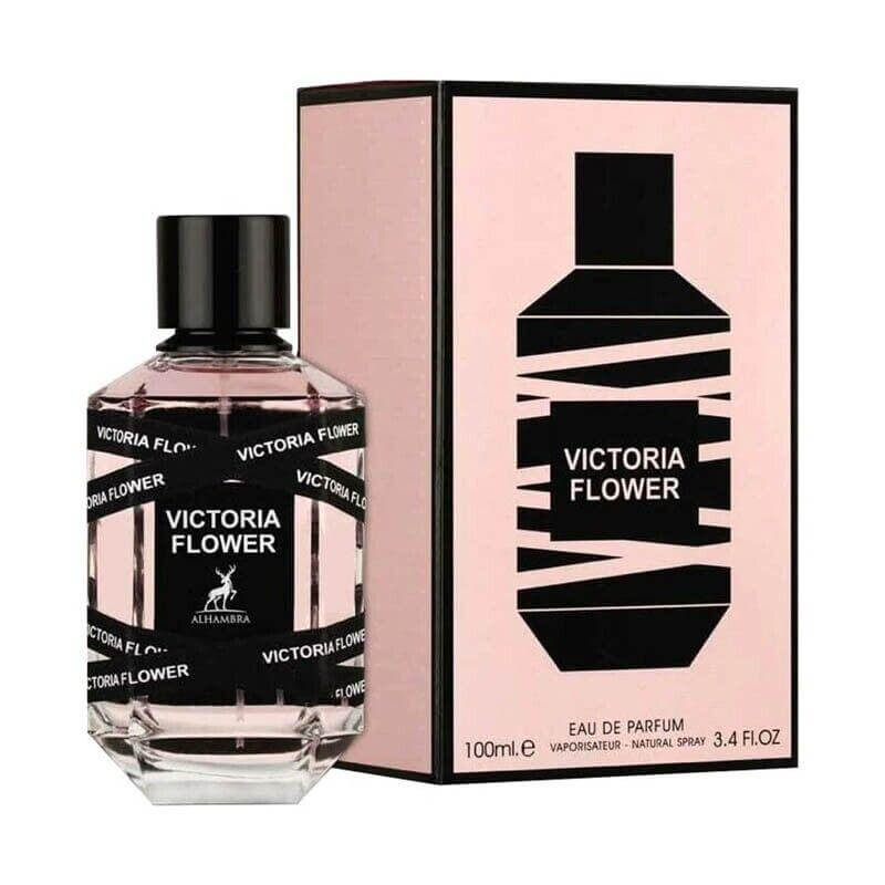 Victoria Flower 100ml Eau de Parfum by Maison Alhambra bottle and box