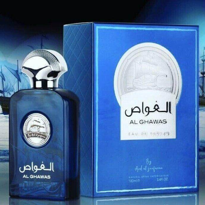 Al Ghawas 100ml Eau de Parfum by Ard Al Zaafaran perfume bottle close up