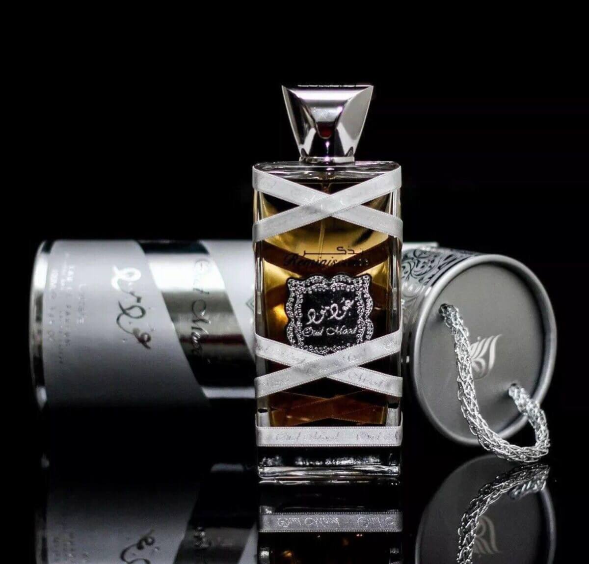 Oud Mood Reminiscence 100ml Eau de Parfum by Lattafa bottle and box