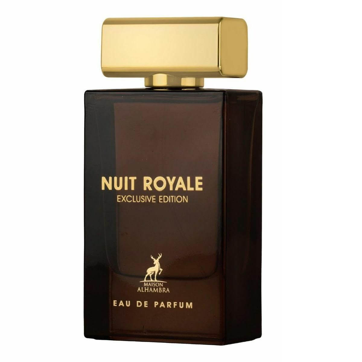 Nuit Royale Exclusive Edition 100ml Eau de Parfum by Maison Alhambra fragrance packaging front view