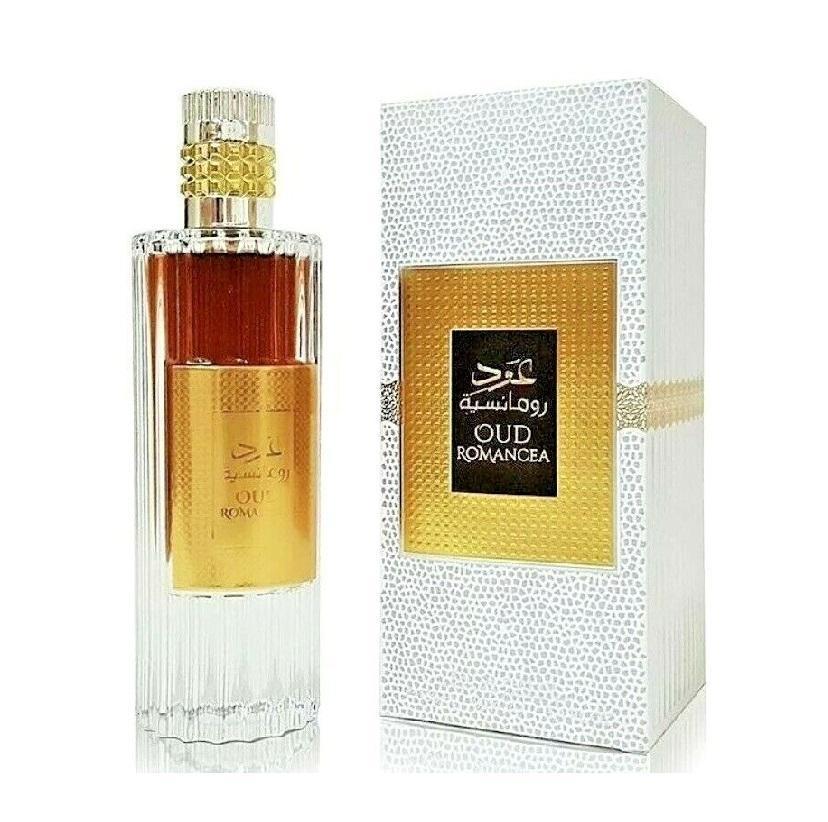 Oud Romancea 100ml Eau de Parfum by Ard Al Zaafaran bottle and box