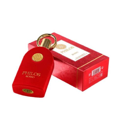 Philos Rosso 100ml Eau de Parfum by Maison Alhambra perfume bottle close up