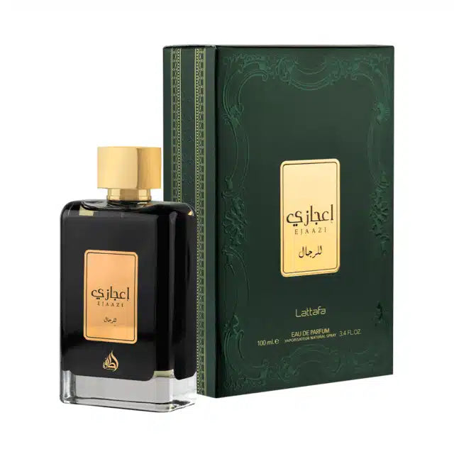 Ejaazi 100ml Eau de Parfum by Lattafa bottle and box