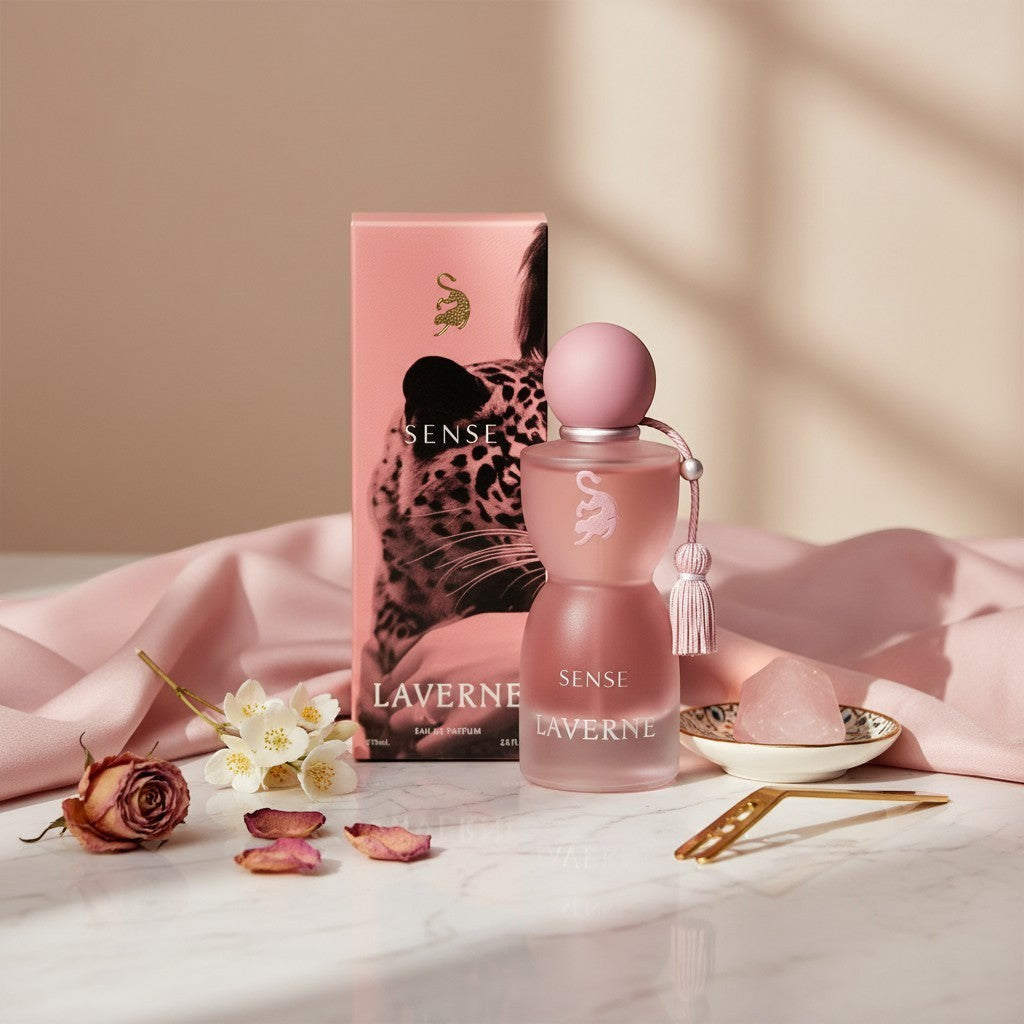 Lifestyle image of Sense by Laverne floral-musky fragrance