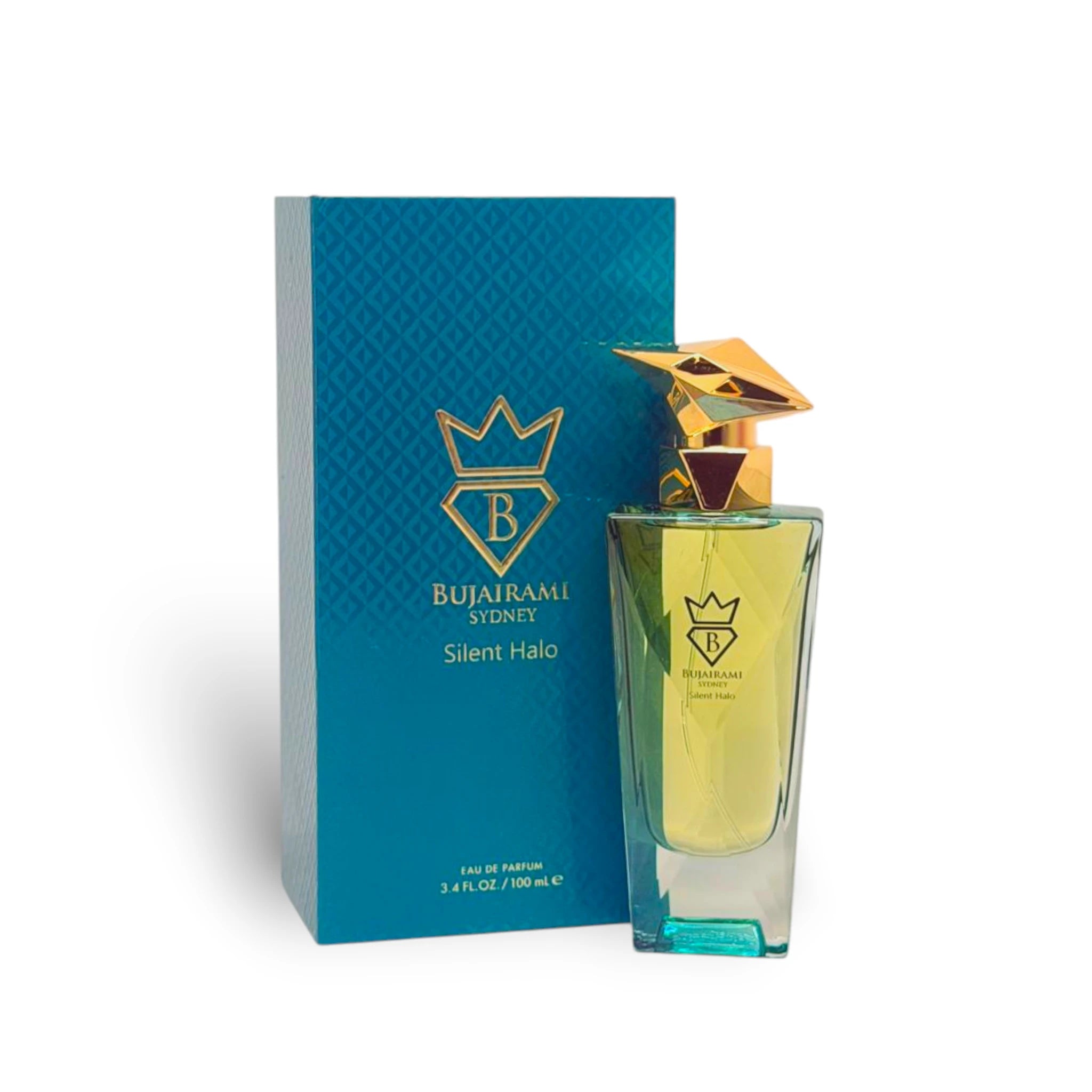 Silent Halo Eau de Parfum by Bujairami with box packaging