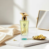 Side profile of Silent Halo 100ml Eau de Parfum by Bujairami