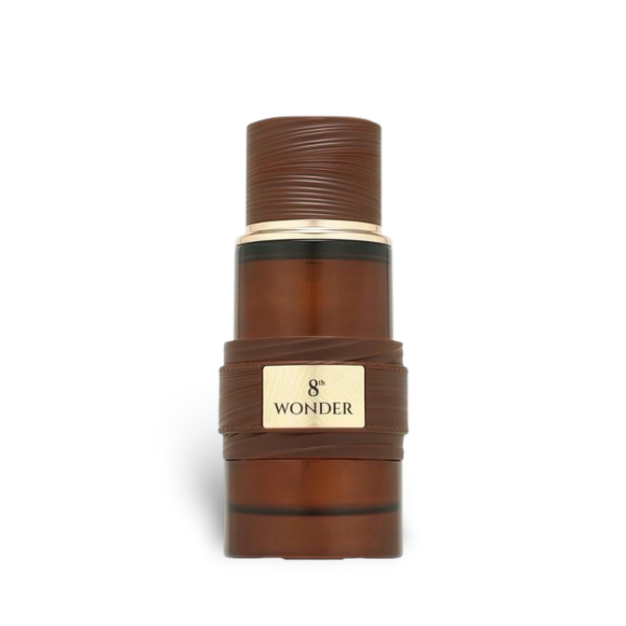 8th Wonder Extrait de Parfum by French Avenue bottle with brown textured cap and gold label.