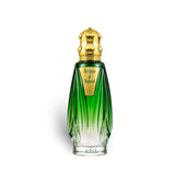 Soghaat Acqua di Nabeel Eau de Parfum in a sleek green glass bottle with a gold cap, a sweet amber gourmand fragrance.