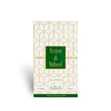 Soghaat Acqua di Nabeel 100ml Eau de Parfum box with white and gold geometric pattern and green central label.
