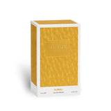 Soghaat Ajmal Aurum Elixir 75ml Eau de Parfum in a gold and white rectangular box with elegant embossed lettering.