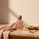 Soghaat Allure 100ml Eau de Parfum for women, a fruity floral gourmand with a pink cap and frosted glass bottle.