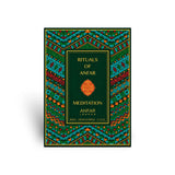 Soghaat Anfar London Meditation Extrait de Parfum box featuring intricate green, orange, and blue geometric patterns.