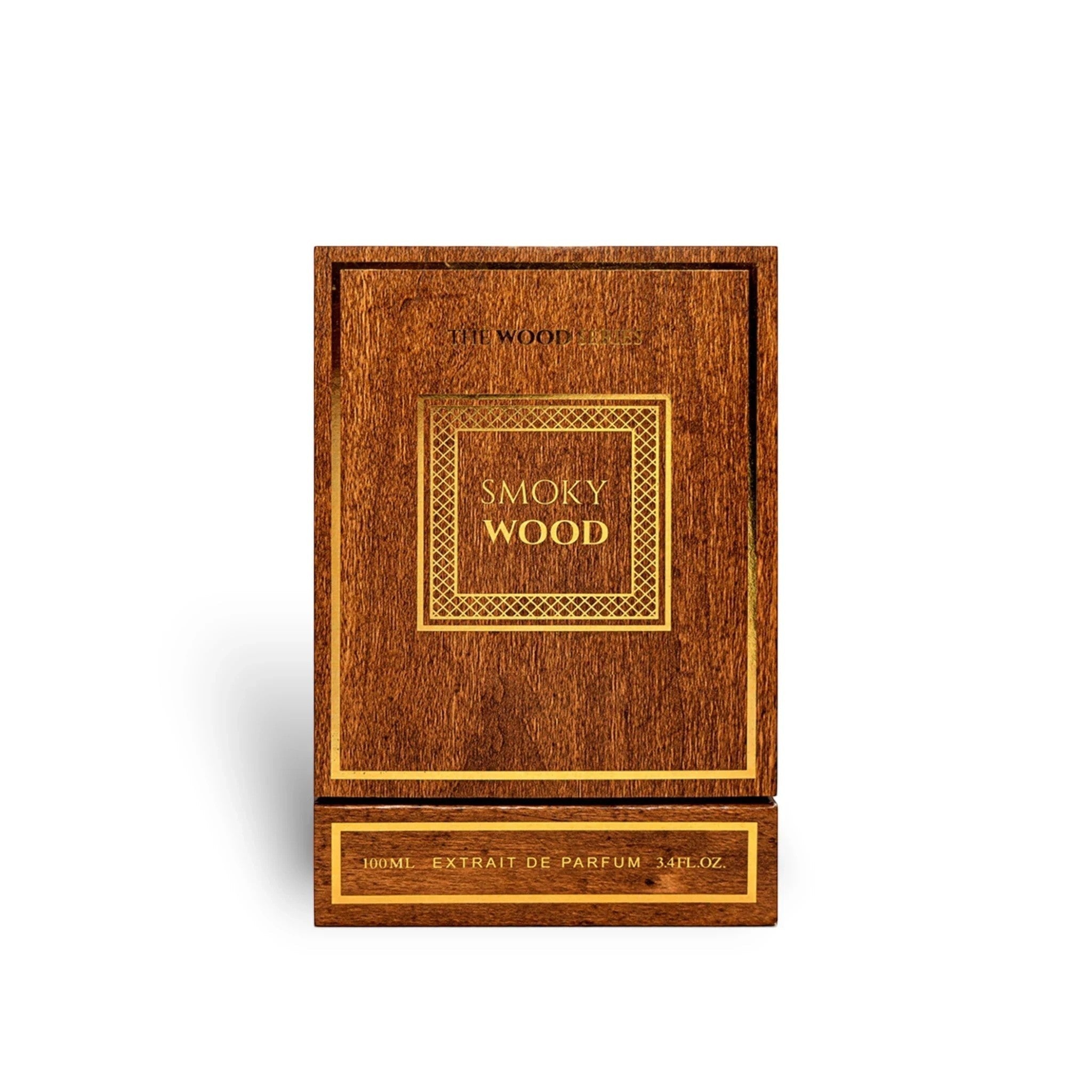 Soghaat Anfar London Smoky Wood 100ml Extrait de Parfum in a premium dark wood box with gold lettering.