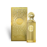 Soghaat Anfar Sabbia 100ml Extrait de Parfum bottle and gold box featuring intricate geometric patterns