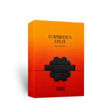 Soghaat Aromatix Forbidden Fruits Extrait de Parfum box with orange to red gradient and black emblem.