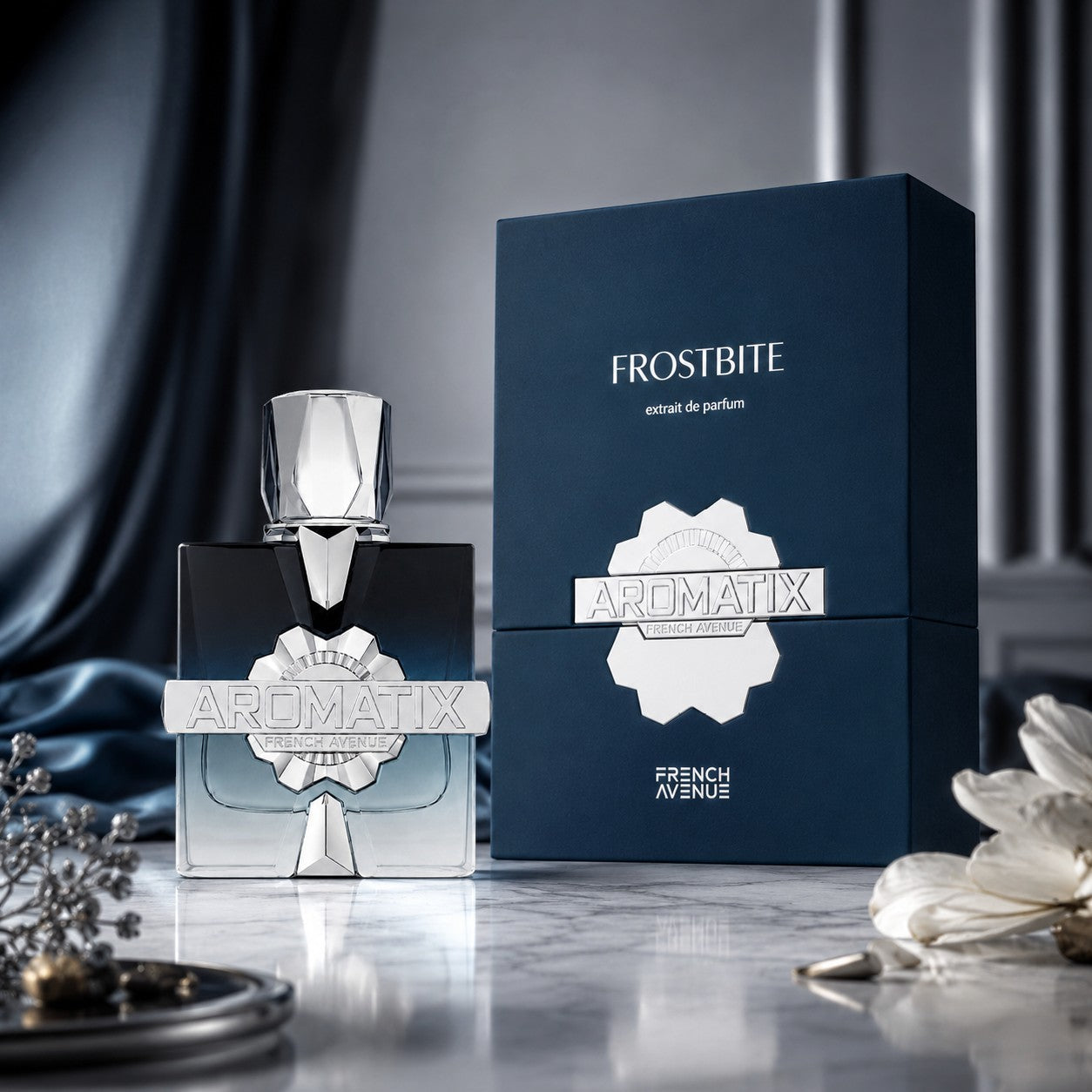 Soghaat Aromatix Frostbite 100ml Extrait de Parfum for unisex, fresh fruity woody fragrance with apple, bergamot, blueberry, mango, and sandalwood notes.