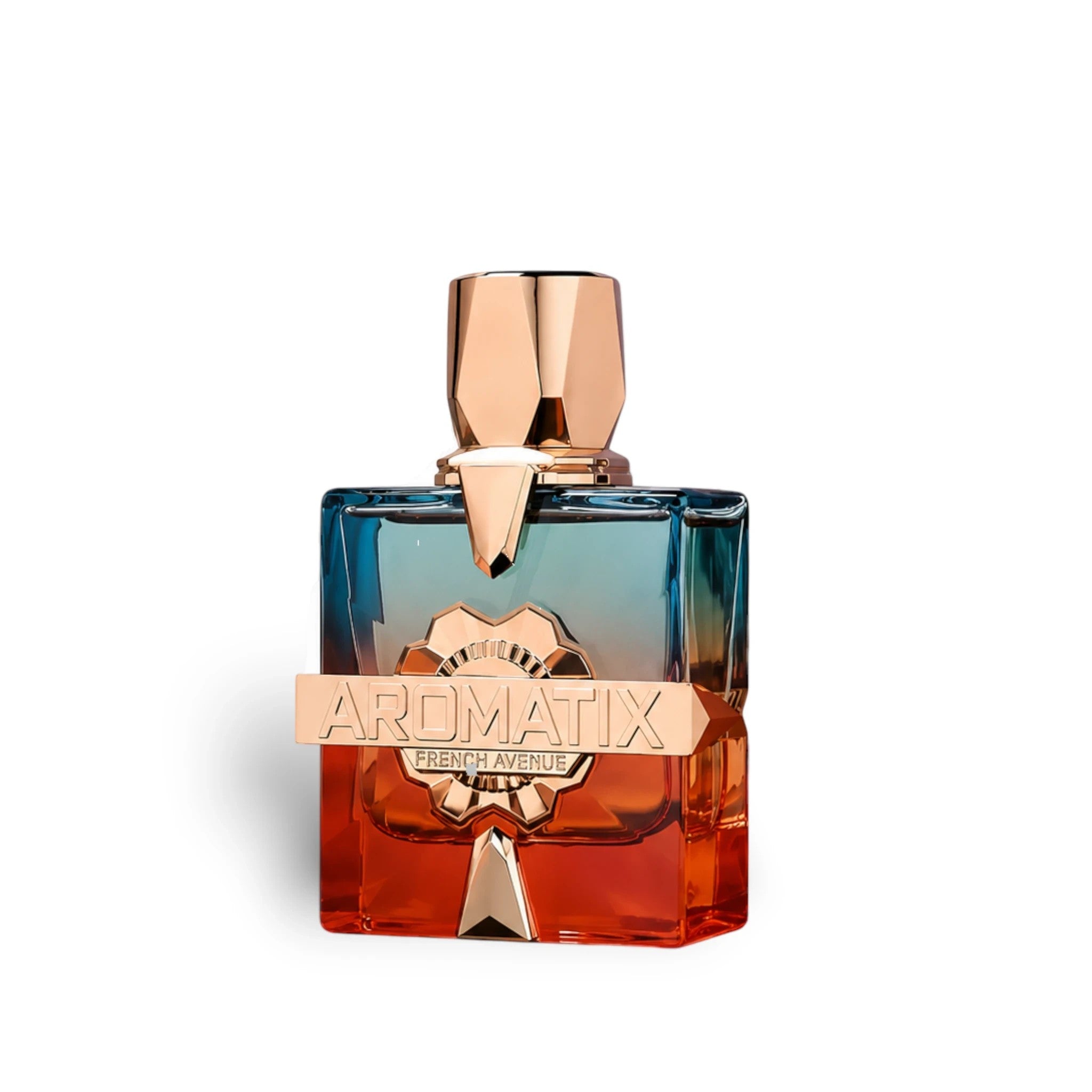 Soghaat Aromatix Teas Me Extrait de Parfum, a sweet amber gourmand fragrance with a gradient glass bottle, featuring notes of lime, ginger, black tea, and vanilla.
