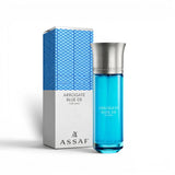 Soghaat Arrogate Blue De 200ml Eau de Parfum for men, fresh citrus woody spicy fragrance with blue bottle and matching box.