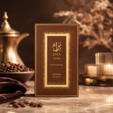 Soghaat Bara Coffee by Adyan Anfar 100ml Extrait de Parfum box with gold calligraphy on a rich brown background.
