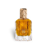 Soghaat Bin Shaikh 90ml Extrait de Parfum for men, amber oud woody fragrance with gold geometric bottle and cap.