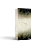 Soghaat Black Fume 100ml Extrait de Parfum box with a smoky black and white design for this unisex Arabian fragrance.