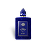 Soghaat Bleu D'Arabie by Adyan 100ml Extrait de Parfum in a luxurious royal blue velvet bottle with gold accents.