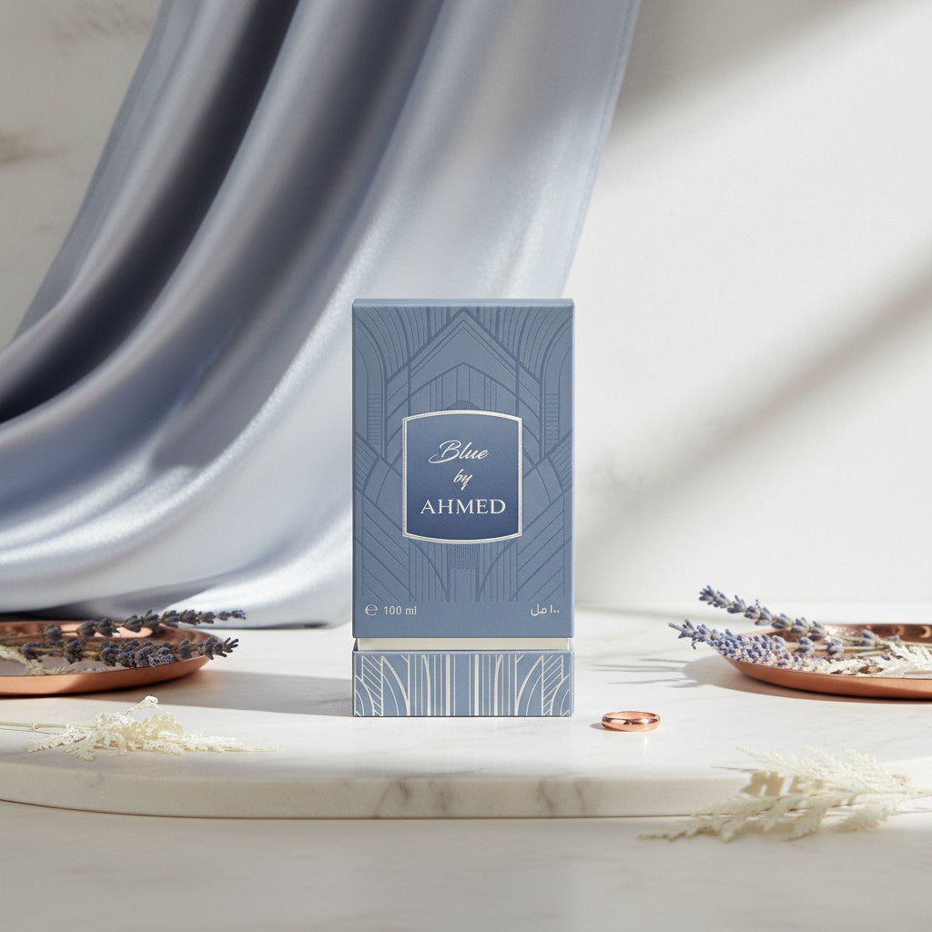 Soghaat Blue 100ml Extrait de Parfum for men, fresh woody aromatic with citrus and mint notes.
