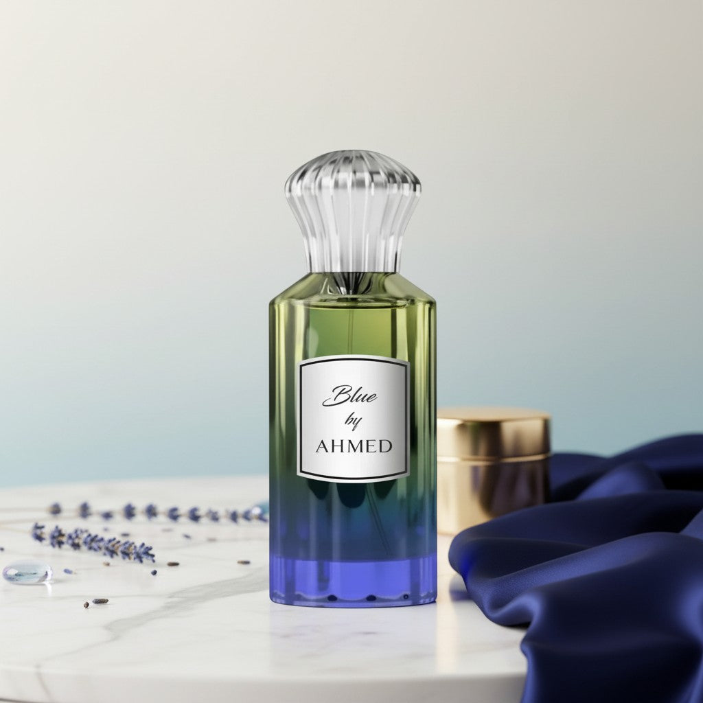 Soghaat Blue 100ml Extrait de Parfum for men, fresh woody aromatic with citrus and mint notes.