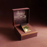 Ahmed Al Maghribi Bombay Oud 80ml Eau de Parfum in a luxurious brown and gold presentation box, featuring woody, leather, and oud notes.
