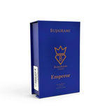 Soghaat Bujairami Emperor 100ml Eau de Parfum for men in a vibrant blue rectangular box with gold logo branding.
