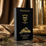 Soghaat Bujairami Too Damn Good 100ml Extrait de Parfum in a black box with gold Sydney Opera House branding.
