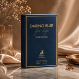 Soghaat Daring Blue For Life Eau de Parfum for men, 100ml. A fresh citrus and woody fragrance with ozonic notes and musk.