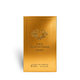Soghaat Fragrance World Des Tentations Star 100ml perfume box in metallic gold with ornate embossed detailing.