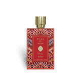 Soghaat Divine by Anfar London 80ml Extrait de Parfum in a rectangular red bottle with intricate gold and patterned detail.