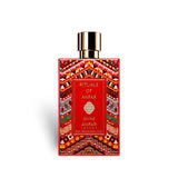 Soghaat Divine by Anfar London 80ml Extrait de Parfum in a rectangular red bottle with intricate geometric patterns.