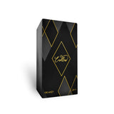 Soghaat Endless 100ml Eau de Parfum bottle with black and gold geometric design. Fresh woody aromatic fragrance.