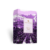 Soghaat Swiss Arabian Enigma of Taif Extrait de Parfum box featuring a purple landscape illustration of Taif roses.