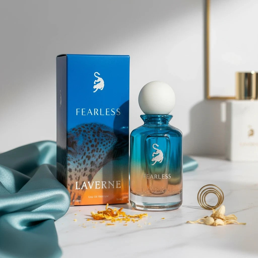 Soghaat Fearless 100ml Eau de Parfum for unisex, a fresh woody aromatic fragrance with citrus, musk, and amber notes.