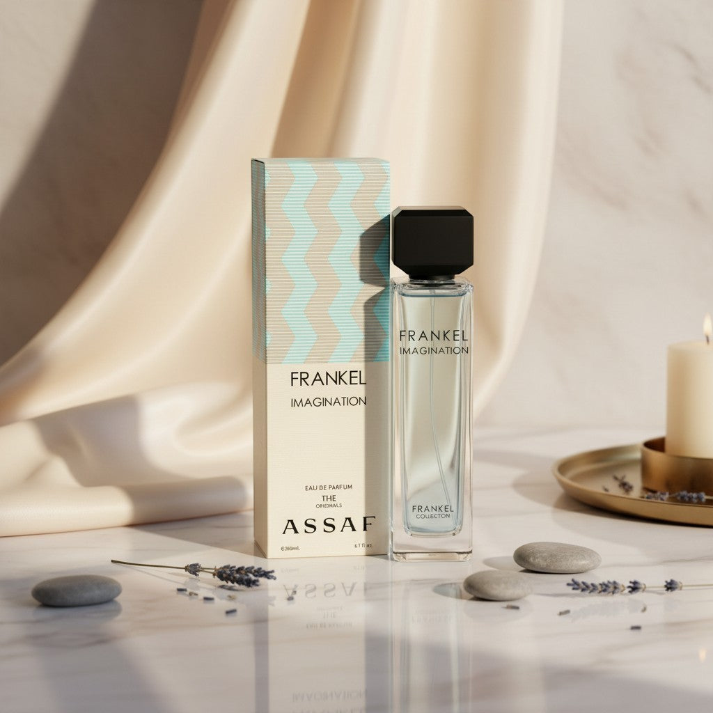 Soghaat Frankel Imagination 200ml Eau de Parfum for unisex, fresh citrus woody spicy fragrance with lavender and patchouli notes.