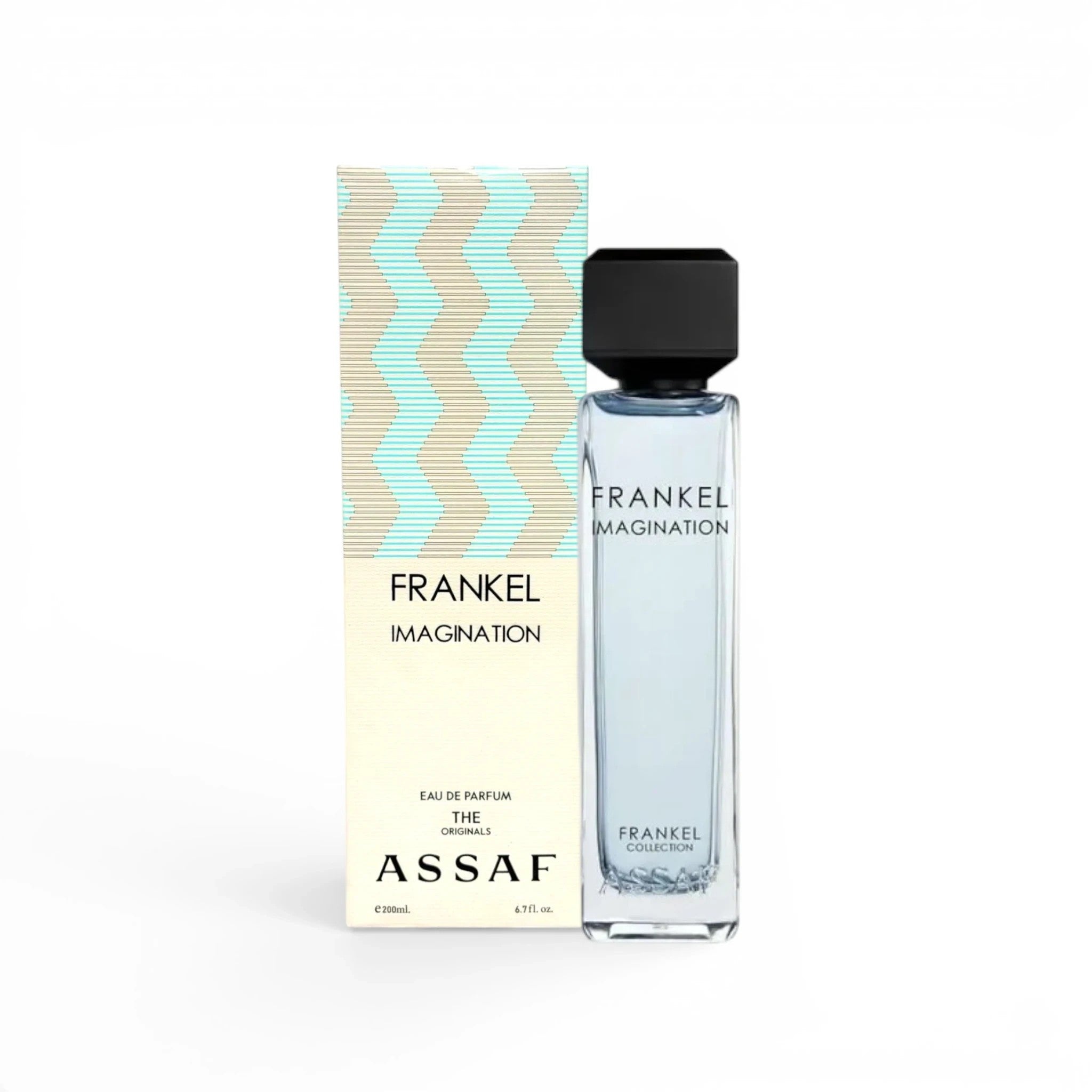 Soghaat Frankel Imagination 200ml Eau de Parfum bottle and box, fresh citrus woody spicy unisex fragrance.