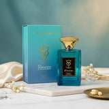 Soghaat Freeze 100ml Eau de Parfum for men, fresh woody aromatic with mint and ice notes.