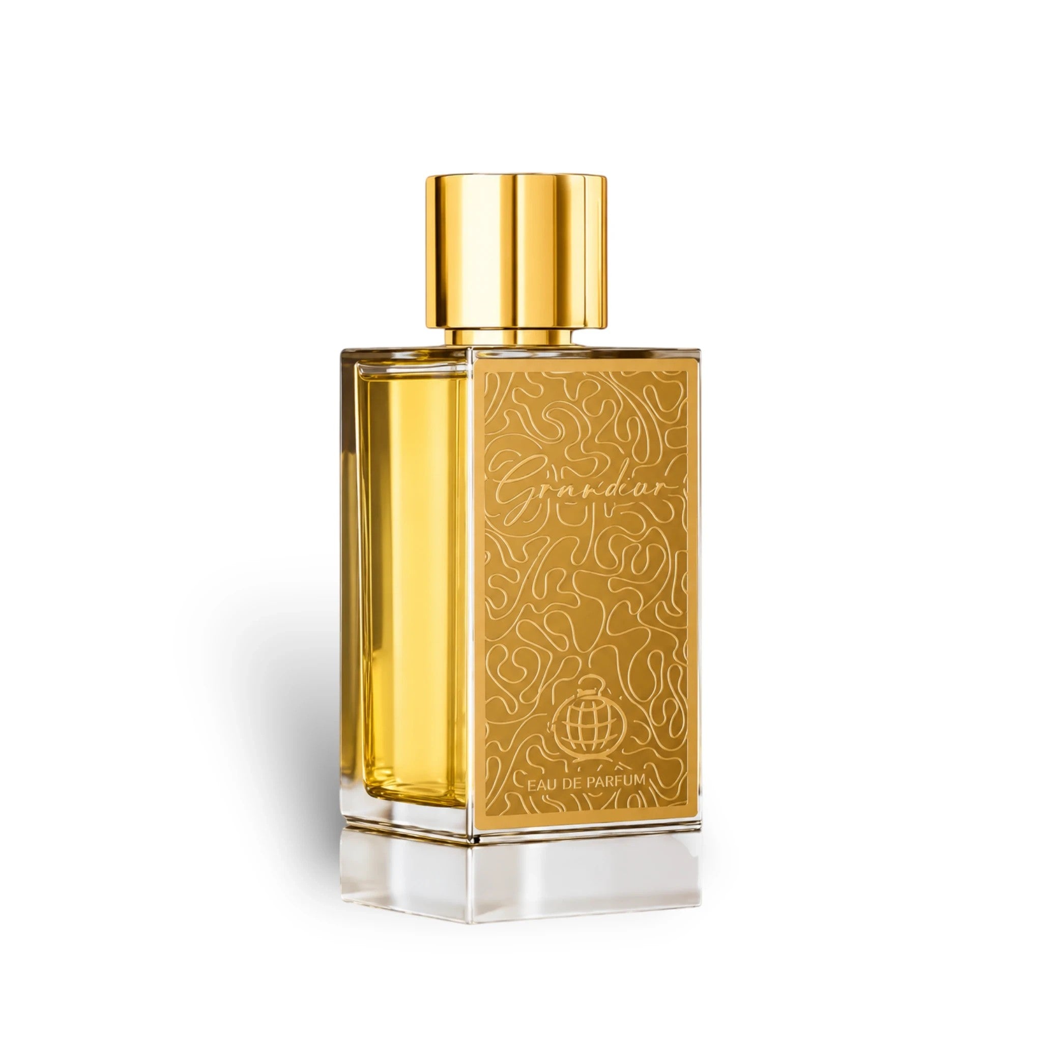 Soghaat Grandeur Eau de Parfum, a fresh woody aromatic unisex fragrance with saffron, mandarin, osmanthus, violet, and woody notes.